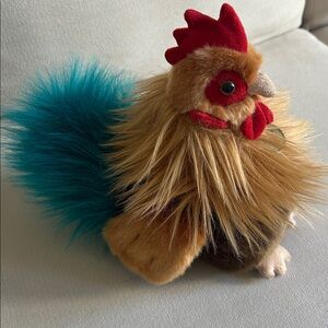 NWT Aurora Miyoni Plush Rooster stuffed animal Toy‎ - Brown and Teal